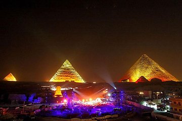 Sound and light show pyramids