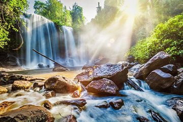 Amazing Tour To Kulen Mountain Waterfall, Sunset at Kompong Plok Foating Village