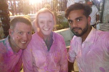 Holi Celebration in the Land of Krishna along with Tajmahal