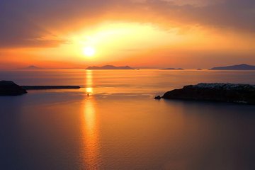 Santorini Sunset On Board 