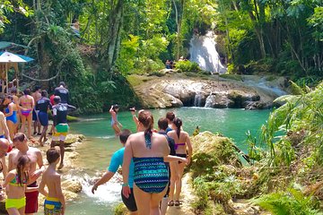 Ocho Rios Highlights, Blue Hole Secret Falls, and Jerk Stop from Falmouth