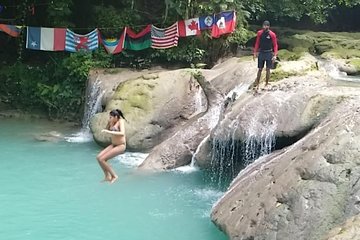 Private Blue Hole Secret Falls & River Tubing with Transportation 