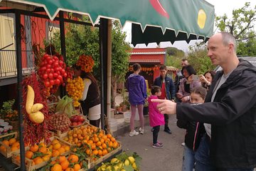 Group tour for wine & food tasting at the Cantina del Vesuvio.