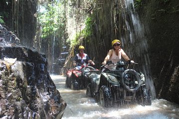 Bali Atv Riding through Cave and Waterfall 