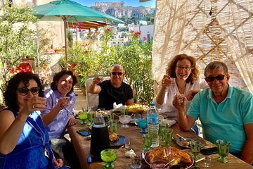 Delicious Dinner and Wine Pairing in Athens with Acropolis View