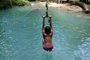 The Blue Hole and Martha Brae River Private Tour from Falmouth