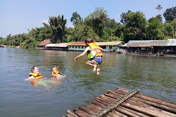 Bamboo raft on the Kwai river