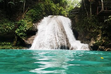 "Explore Scenic Tropical Waterfalls at Blue Hole" 