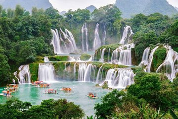 8-day Hanoi Ban Gioc Waterfall Ba Be lake Ninh Binh Halong Bay