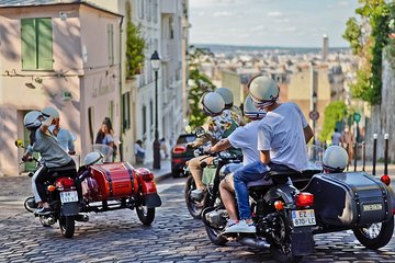Paris Private Vintage Half Day Tour on a Sidecar Motorcycle