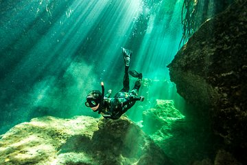 Freediving Intro for Beginners in a Cenote in Tulum Mexico