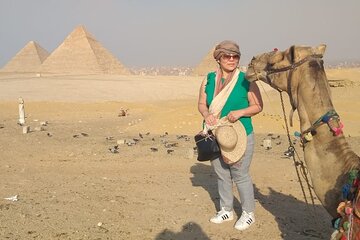 9 Hrs tour to Pyramids of Giza Dahshur Sakkara and Memphis incl Camel with Lunch