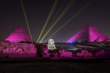 Sound and Light Show at the Pyramids Private Tour with Dinner