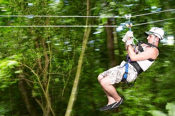 Zipline Canopy & Dunn's River Falls Guided Tour with Admission from Falmouth