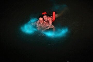 Mystic Lagoon Night-Time Cruise and Swim from Montego Bay & Trelawny