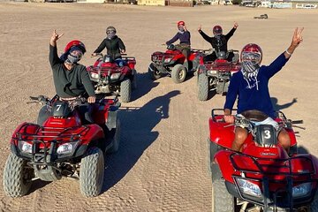 Desert Quad Bike Safari To Bedouin Village with Camel Ride&Dinner From Hurghada