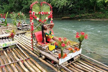 Bamboo Rafting and Limestone Foot Massage on Lethe River Private Tour