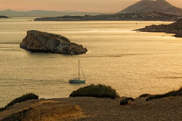 Sunset & swimming at Cape Sounio, Poseidon temple