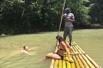 Horseback Ride, Bamboo Rafting and Bluehole/Secret Falls Tour from Montego Bay