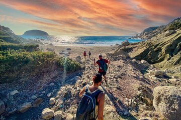 Small Group Hiking Sunset in Monolithos