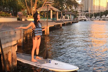 Sunset on Paddleboard Experience in Las Olas Fort Lauderdale 