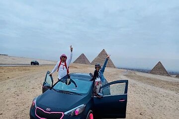 Giza Pyramids and Memphis and Saqqara and Dahshur from Cairo