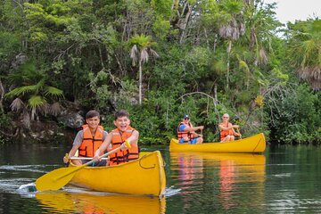 4 Private Cenotes, Zip-Lines, Canoes & Mayan Village with Delicious Lunch