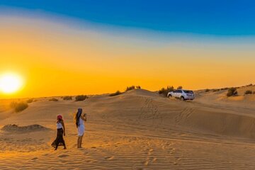 Premium Evening Dessert Safari with BBQ Dinner & Camel Ride