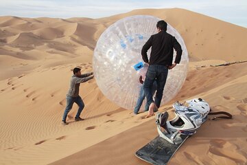 Sanding Ball in Merzouga: Experience the sand dunes on a zorbing activity