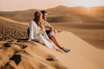 Private Evening Desert Safari with BBQ Dinner, Camel Ride And Sand Boarding 