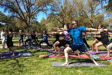 Yoga at María Luisa Park in Seville