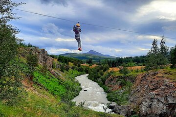 Zipline Adventure Through Glerárgil River Canyon in Akureyri Town