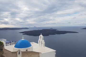 Blue dome & Oia panoramic tour