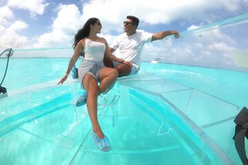 Clear Boat Tour at Cancun Nichupte Lagoon