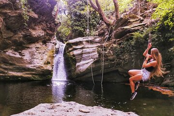 River Trekking to the Waterfall in Andros