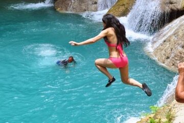 Blue Hole & Secret Falls with shopping from Montego Bay.