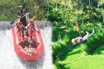 (Less Stairs) Bali Telaga Waja Rafting & Zipline -Lunch, Transfer