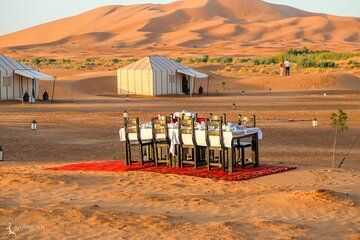 Magical night at Saharian Luxury Camp in Merzouga and Camel Trek