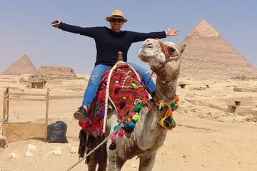Sunrise or Sunset at Giza pyramids by horse or camel