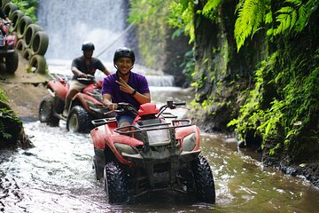 Bali Quad Bike Through Gorilla Cave - Monkey Forest and Waterfall