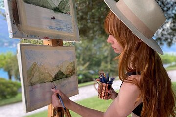 Private 90 minutes painting art class in Bellagio 