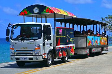 Tourist white train - Tour around the island