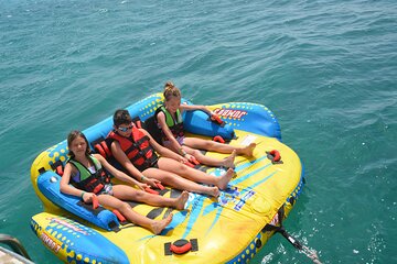 Hurghada paradise Island by Glass Bottom Boat enjoy Snorkeling and Banana Boat