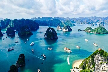 Ha Long Bay Day Cruise -Surprising Cave -Titop Island -Kayaking -Limousine Bus