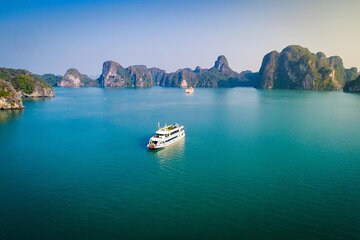 5 Star Halong Cruise - 6 Hours Cruising - Buffet Lunch - Sunset Party with Wine 