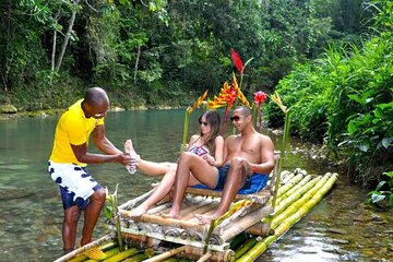  Bamboo River Rafting with limestone foot massage 