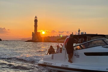 Private Sunset boat trip in Chania, Crete (price is per group)