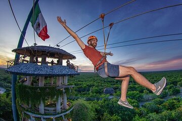 Day at Xplor, Ziplines, Rivers, and Buffet from Playa del carmen