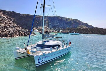 Santorini: Full-Day Catamaran Cruise, with Food|Drinks