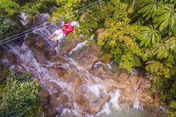 Dunns River Falls, Zipline, Bamboo Rafting, Horseback Ride Tour